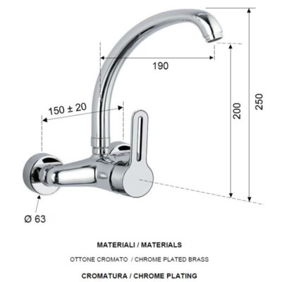 Daniel Reflex muurmengkraan met draaibare J-uitloop en dichte greep 15 kleuropties 4