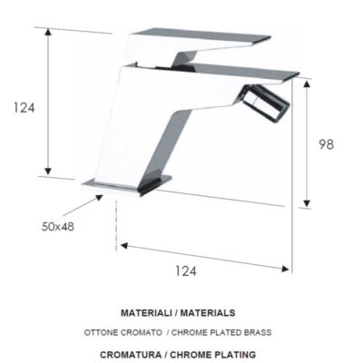 Daniel Speed eenhendel bidetmengkraan opbouw met dichte greep keramische cartridge 15 kleuropties 4