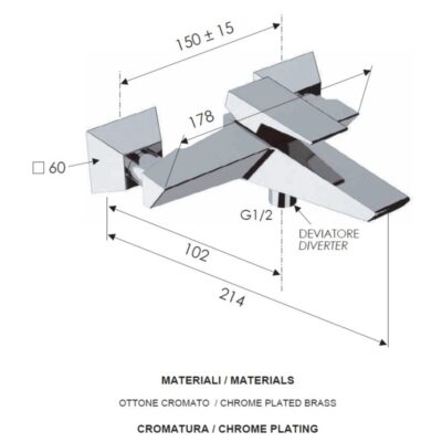 Daniel Speed opbouw badmengkraan dichte greep keramische cartridge 15 kleuropties modern design 4