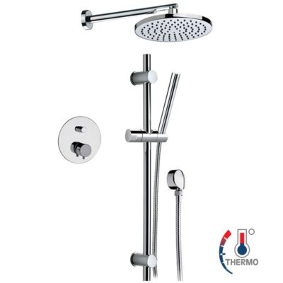 Daniel Suvi inbouw regendouche thermostatisch messing Ø20cm met 15 kleuropties en mechanische omsteller 8