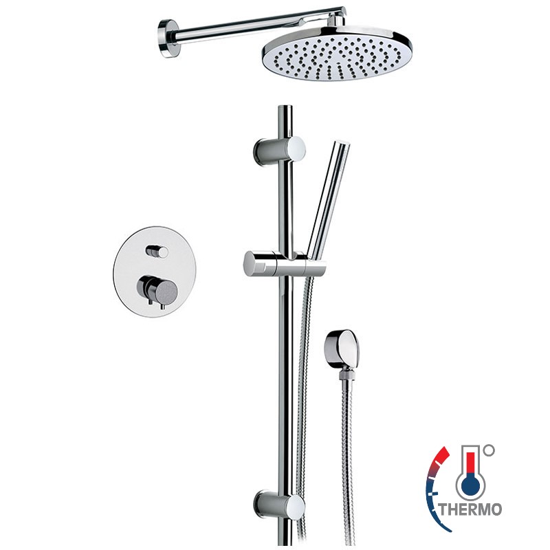 Daniel Suvi inbouw regendouche thermostatisch messing Ø20cm met 15 kleuropties en mechanische omsteller