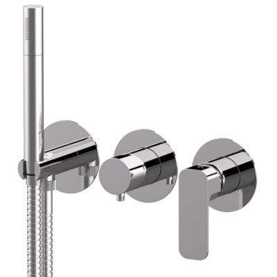 Daniel Tiara muurmontage douchemengkraan met dichte greep en keramische cartridge 15 kleuropties 5