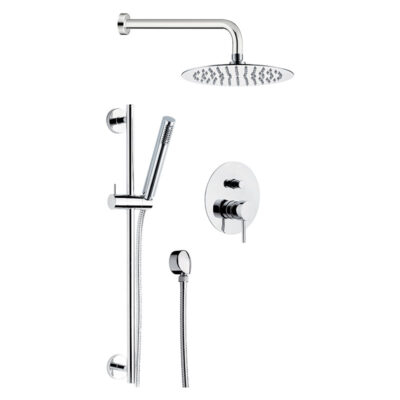 Daniel Tokyo ultra dunne inbouw regendouche Ø30cm met drukknop en chroom afwerking 10