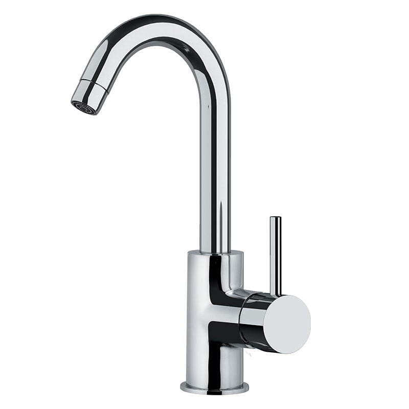 Daniel Tokyo minimalistische keukenmengkraan met draaibare ronde uitloop en staafgreep