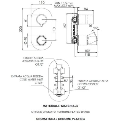 Daniel Trilogy mechanische 3-wegomsteller met vrije knophendel en 15 kleuropties 4