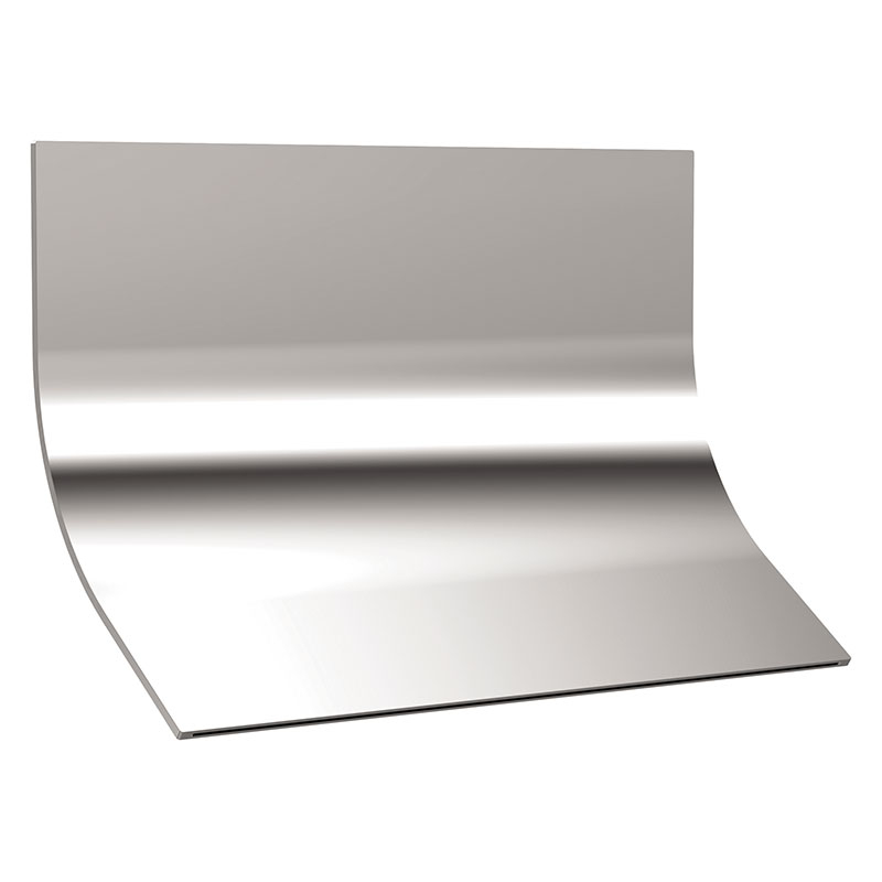 Daniel waterval baduitloop 8cm rond gebogen muurmontage chroom 3