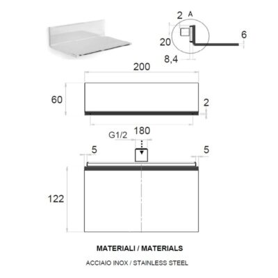 Daniel waterval baduitloop 12cm vierkant muurmontage chroom 10 Daniel waterval baduitloop 12cm vierkant muurmontage chroom 10