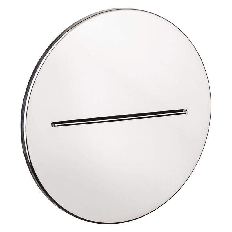 Daniel watervalbaduitloop muurmontage cirkelvormig chroom mat-zwart 10mm