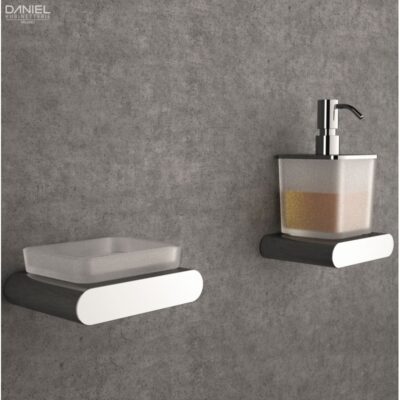 Daniel Vogue moderne satijn glazen zeepschaal met messing houder voor badkamer decoratie 8 Daniel Vogue moderne satijn glazen zeepschaal met messing houder voor badkamer decoratie 8