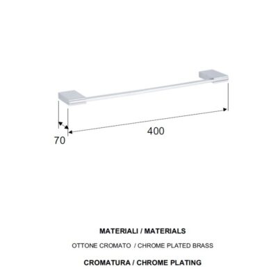 Daniel Wire handdoekhouder messing 40cm design met 15 kleuropties voor badkamerdecoratie 4