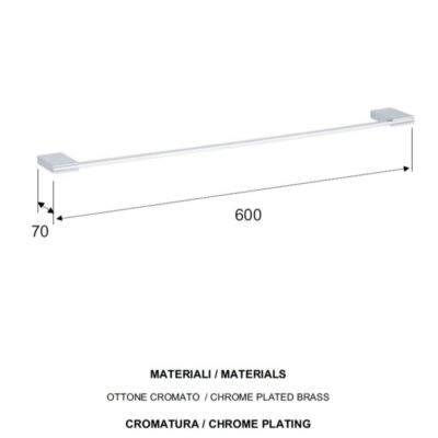 Daniel Wire design handdoekhouder messing 60cm wandmontage 15 kleuropties unieke stijl 4