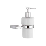 Daniel Wire keramische zeepdispenser met messing houder voor moderne badkamers 15 kleuropties Daniel Wire keramische zeepdispenser met messing houder voor moderne badkamers 15 kleuropties