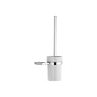 Daniel Wire design toiletborstelhouder messing met ceramisch glas voor moderne badkamers Daniel Wire design toiletborstelhouder messing met ceramisch glas voor moderne badkamers