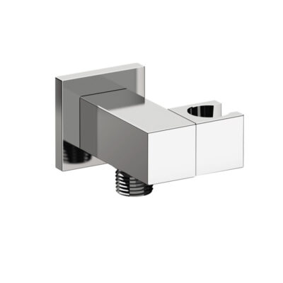 Daniel serie handdouchehouder met aansluiting vierkant messing met 15 kleuropties en verstelbare houder 5