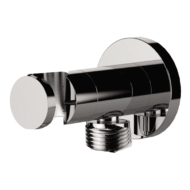 Daniel serie handdouchehouder met aansluiting rond messing chroomkleurig Daniel serie handdouchehouder met aansluiting rond messing chroomkleurig