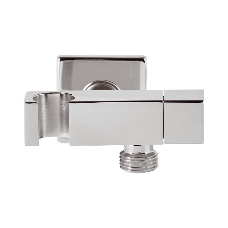 Daniel Serie handdouchehouder met aansluiting vierkant messing met stopkraan chroom afwerking 3