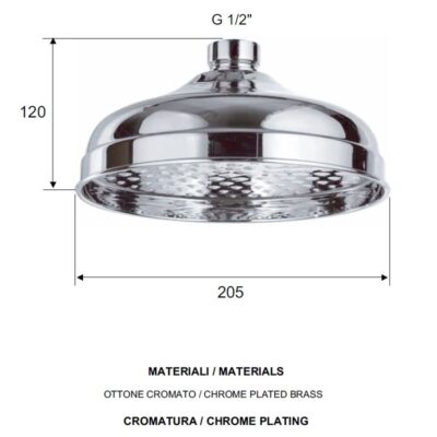 Daniel klassieke regendouchekop Ø20cm rond 4