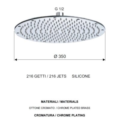 Daniel luxe regendouchekop Ø35cm met anti-Kalksysteem en siliconen jets 15 kleuropties 6 Daniel luxe regendouchekop Ø35cm met anti-Kalksysteem en siliconen jets 15 kleuropties 6