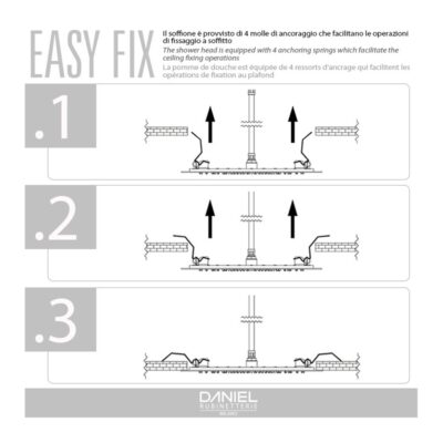 Daniel inbouw regendouchekop chroom Ø34cm met EASY FIX en anti-kalksysteem 11 Daniel inbouw regendouchekop chroom Ø34cm met EASY FIX en anti-kalksysteem 11