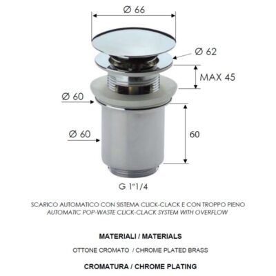 Daniel clickwaste hoog rond met overloop 1×1/4 afdek 15 kleuropties 4