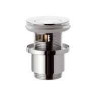 Daniel clickwaste laag model ronde inval afvoerstop met overloop 15 kleuropties