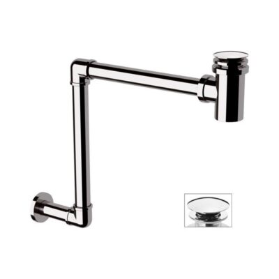 Daniel ruimtebesparende sifon messing met plug en ingebouwde afvoer voor wastafel 15 kleuropties 5