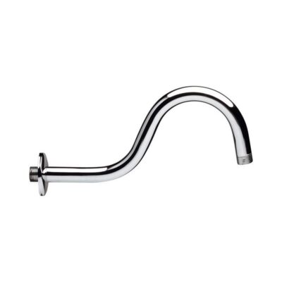 Daniel douchearm muurbevestiging 30cm chroom rond gebogen model met rozet 7 Daniel douchearm muurbevestiging 30cm chroom rond gebogen model met rozet 7