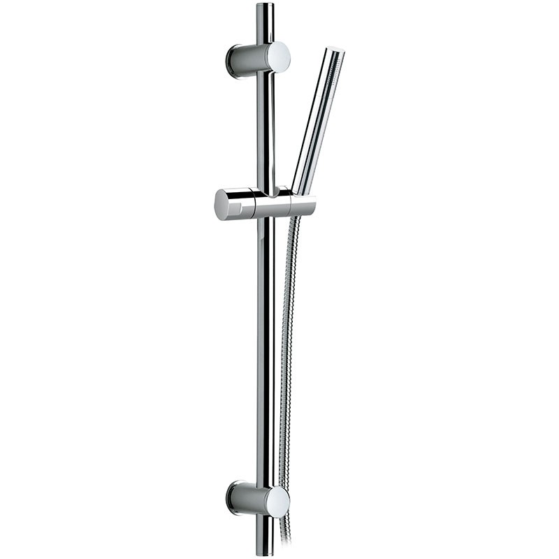 Daniel Glijstangcombinatie 60cm Messing Ronde Douche met 1-Functie Handdouche en Doucheslang 3