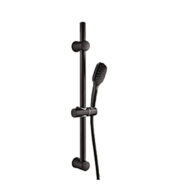 Daniel douchestangcombinatie 70cm met 3-functie handdouche en flexibele doucheslang mat zwart Daniel douchestangcombinatie 70cm met 3-functie handdouche en flexibele doucheslang mat zwart
