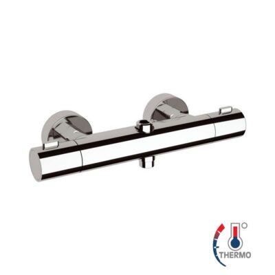 Daniel Design telescopische opbouw regendouche Ø25cm ultra dun met thermostatische regeling en chroom 4