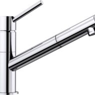 Blanco KANO-S chroom keukenmengkraan met diagonale uitloop draaibaar en uittrekbaar nylon sproeislang 521503 Blanco KANO-S chroom keukenmengkraan met diagonale uitloop draaibaar en uittrekbaar nylon sproeislang 521503