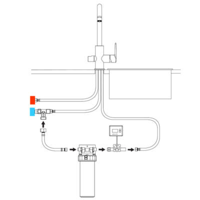 Daniel Tokyo filtermengkraan met BWT filter en staafgreep voor gezuiverd water 15 kleuropties 6