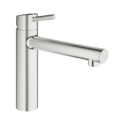 Grohe Concetto eengreeps keukenmengkraan supersteel met draaibare uitloop en waterlimiet 31128DC1 4