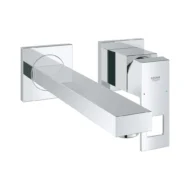 Grohe Eurocube wandmontage 2-gats wastafelmengkraan chroom met verstelbare perlator 23447000 Grohe Eurocube wandmontage 2-gats wastafelmengkraan chroom met verstelbare perlator 23447000