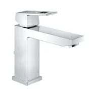 Grohe Eurocube eengreeps wastafelmengkraan M-Size chroom met keramische cartouche en EcoJoy 23445000