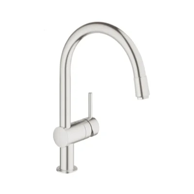 Grohe Minta eengreepseengootsteenmengkraan 360° zwenkbaar supersteel met spoeldouche 32918DC0 4