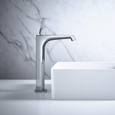 AXOR Citterio E wastafelkraan 250 met verhoogde kraanlichaam met EcoSmart met altijd open afvoer chroom 36104000 4 AXOR Citterio E wastafelkraan 250 met verhoogde kraanlichaam met EcoSmart met altijd open afvoer chroom 36104000 4