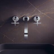 AXOR Citterio tweegreeps inbouw wastafelmengkraan met EcoSmart met altijd open afvoer chroom 39143000