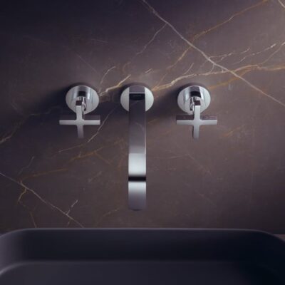 AXOR Citterio tweegreeps inbouw wastafelmengkraan met EcoSmart met altijd open afvoer chroom 39313000 5