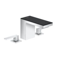 AXOR MyEdition wastafelkraan 110 met EcoSmart met afsluitbare afvoerplug push open gespiegeld chroom zwart glas 47070600 AXOR MyEdition wastafelkraan 110 met EcoSmart met afsluitbare afvoerplug push open gespiegeld chroom zwart glas 47070600