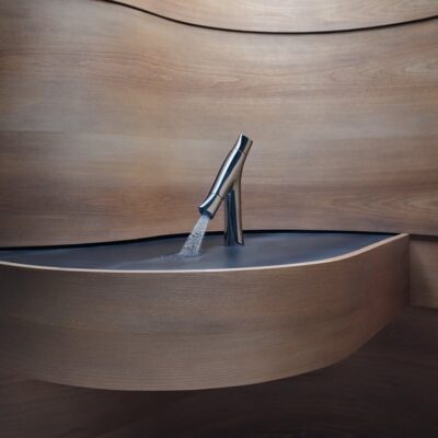 AXOR Starck Organic tweegreeps-wastafelkraan 80 met EcoSmart met altijd open afvoer chroom 12011000 4 AXOR Starck Organic tweegreeps-wastafelkraan 80 met EcoSmart met altijd open afvoer chroom 12011000 4