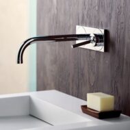 AXOR Uno eengreeps inbouw wastafelmengkraan met EcoSmart met altijd open afvoer chroom 38112000 AXOR Uno eengreeps inbouw wastafelmengkraan met EcoSmart met altijd open afvoer chroom 38112000