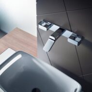 AXOR Urquiola tweegreeps inbouw wastafelmengkraan met EcoSmart met altijd open afvoer chroom 11042000 AXOR Urquiola tweegreeps inbouw wastafelmengkraan met EcoSmart met altijd open afvoer chroom 11042000