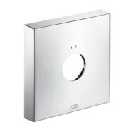 AXOR verlengrozet vierkant 1-gats met rood en blauw markering chroom 14965000