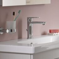 Duravit B.1 wastafelkraan M met trekstang-afvoergarnituur chroom B11020001010 Duravit B.1 wastafelkraan M met trekstang-afvoergarnituur chroom B11020001010