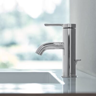 Duravit C.1 wastafelkraan S met trekstang-afvoergarnituur chroom C11010001010 19 Duravit C.1 wastafelkraan S met trekstang-afvoergarnituur chroom C11010001010 19