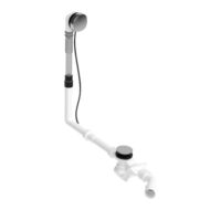 Duravit Quadroval badafvoer met overloop complete set chroom 792206000001000