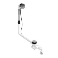 Duravit Quadroval badafvoer met overloop en vulfunctie complete set chroom 792207000001000