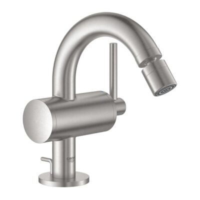 Grohe Atrio eengreeps bidetkraan M-Size met afvoergarnituur supersteel 32108DC3 5