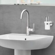 Grohe BauEdge wastafelkraan L-Size met EcoJoy met trekstang-afvoergarnituur chroom 23760000